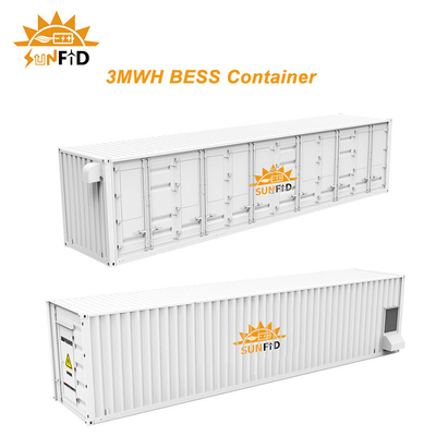 3MWH 20Ft কন্টেইনার এনার্জি স্টোরেজ সিস্টেম, BESS কমার্শিয়াল ব্যাটারি স্টোরেজ সিস্টেম