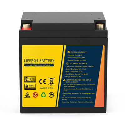 24Ah Lifepo4 লিথিয়াম আয়ন ব্যাটারি প্রতিস্থাপন 12.8V ইউপিএস সোলার ইলেকট্রিক যান বৈদ্যুতিক হুইলচেয়ারের জন্য