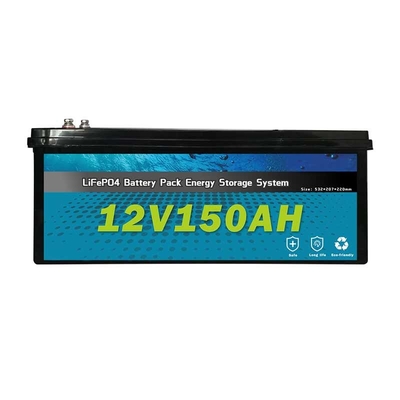 ক্যাম্পার ভ্যান 12V 150AH RV সোলার এনার্জি স্টোরেজ সিস্টেমের জন্য Lifepo4 অবসর ব্যাটারি