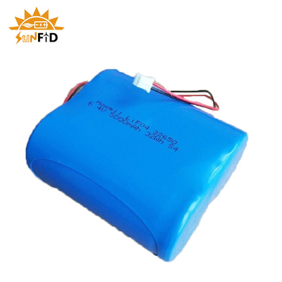 6.4v Lifepo4 রিচার্জেবল লিথিয়াম ব্যাটারি প্যাক 4500mah 26650