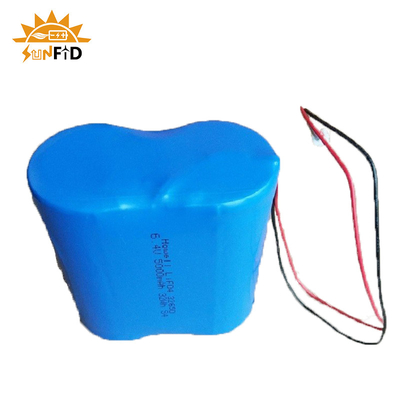6.4v Lifepo4 রিচার্জেবল লিথিয়াম ব্যাটারি প্যাক 4500mah 26650