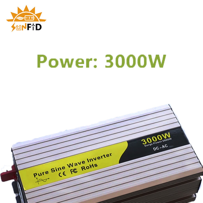 24V 48V 3000 ওয়াট বিশুদ্ধ সাইন ওয়েভ ইনভার্টার 12 ভোল্ট ডিসি থেকে AC 110V 220V সৌর শক্তি