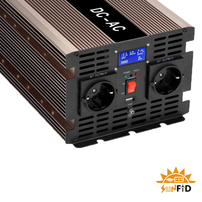 24V 48V 3000 ওয়াট বিশুদ্ধ সাইন ওয়েভ ইনভার্টার 12 ভোল্ট ডিসি থেকে AC 110V 220V সৌর শক্তি
