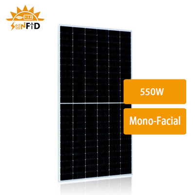 550W PERC কাস্টমাইজড সোলার প্যানেল হাফ সেল মনো ক্রিস্টালাইন মনোফেসিয়াল উচ্চ দক্ষতা