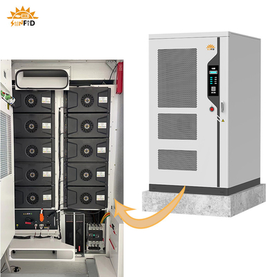 215KWh মডুলারিজড ইন্টিগ্রেটেড ব্যাটারি এনার্জি স্টোরেজ সিস্টেম সৌর সিস্টেম BESS আউটডোর