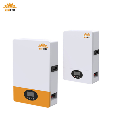10KWh হোম ব্যাটারি সিস্টেম দীর্ঘ চক্র জীবন 51.2V LiFePO4 দেয়াল মাউন্ট ব্যাটারি প্যাক