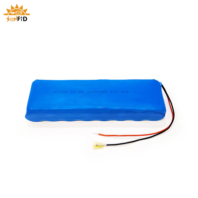 25.6v 6Ah রিচার্জেবল লিথিয়াম ব্যাটারি প্যাক 8S1P সোলার LED লাইটিং লাইফপিও4 ব্যাটারি প্যাক