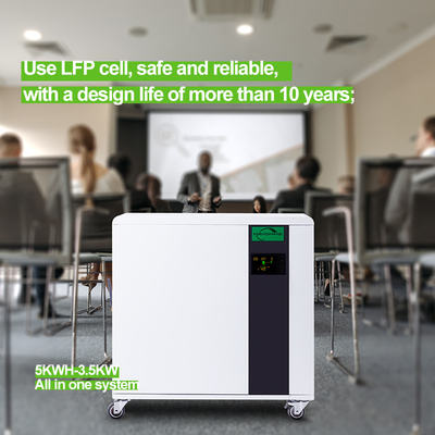 7.5KWH আবাসিক শক্তি সঞ্চয় ব্যবস্থা 5KWH সমস্ত এক লিথিয়াম ব্যাটারি
