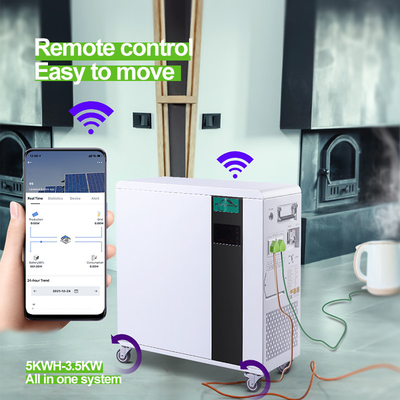 7.5KWH আবাসিক শক্তি সঞ্চয় ব্যবস্থা 5KWH সমস্ত এক লিথিয়াম ব্যাটারি