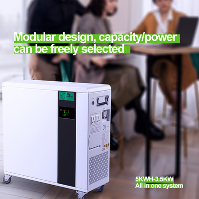 7.5KWH আবাসিক শক্তি সঞ্চয় ব্যবস্থা 5KWH সমস্ত এক লিথিয়াম ব্যাটারি