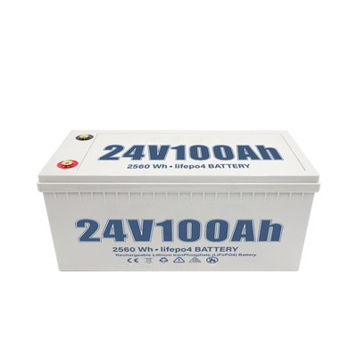 সোলার সিস্টেম ইয়ট আরভি গাড়ির জন্য 100Ah 24V ডিপ সাইকেল লিথিয়াম ব্যাটারি