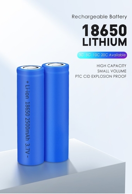 2500mAh Lifepo4 ব্যাটারি সেল 25R রিচার্জেবল 3.7V নলাকার 18650