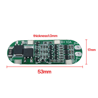 পাইলনটেক 18650 লিথিয়াম ব্যাটারি Bms 3s 12V 10amp 11.1V Lifeo4