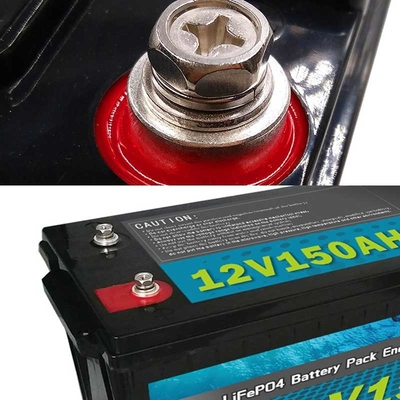 ক্যাম্পার ভ্যান 12V 150AH RV সোলার এনার্জি স্টোরেজ সিস্টেমের জন্য Lifepo4 অবসর ব্যাটারি