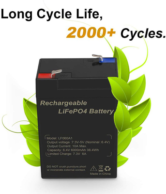 6V মোটরসাইকেল লিথিয়াম ব্যাটারি 6Ah Lifepo4 ট্যালেন্টসেল রিচার্জেবল