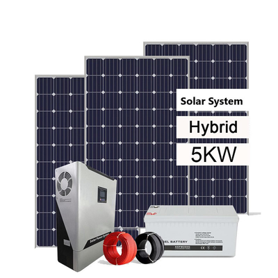 হাইব্রিড অফ গ্রিড সোলার পাওয়ার সিস্টেম 3KW 5KW 8KW 10KW ব্যাটারি সহ